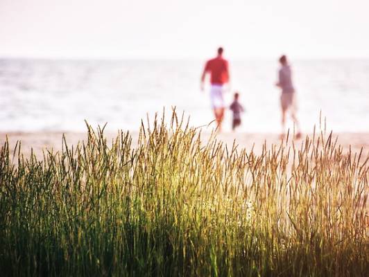 Familie am Strand